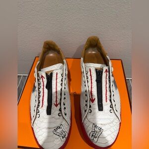 Fabrice Tardiue Python Rolling Stones tribute sneakers. Size 42. Used